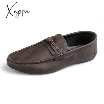 Men's Leather Casual Shoes Luxury Social Loafers Moccasins For Men Trends 2024 Comfortable Flats Outdoor Fashion Shoes Footwear